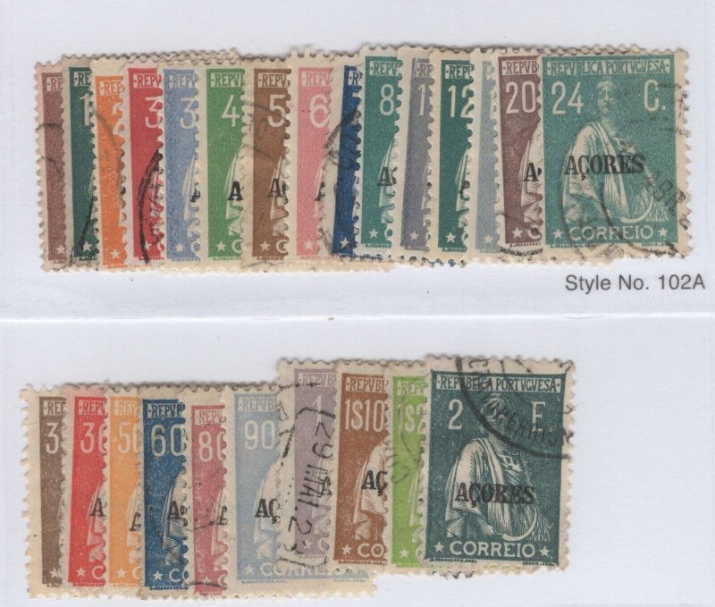 Azores 197//236 Mixed Mint/Used Some Faults 25 Diff CV. $84.45 (JH 11/25) GP 