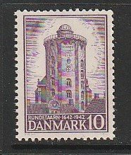 1942 Denmark - Sc 288 - 1 singles - MNH VF - Round Tower, Copenhagen