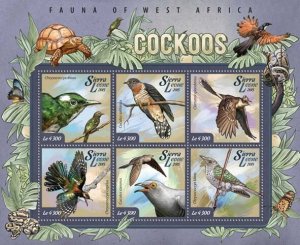 SIERRA LEONE - 2015 - Cuckoos - Perf 6v Sheet - Mint Never Hinged