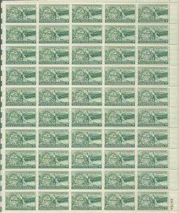 US Stamp - 1953 Washington Territory - 50 Stamp Sheet - Scott #1019