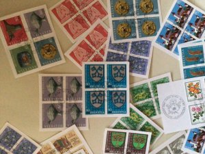 Switzerland stamps on paper some blocks &  duplicate stamps A9830