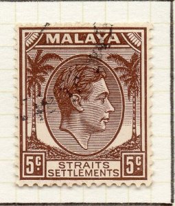 Malaya Straights Settlements 1937-41 Early Issue Fine Used 5c. 308055