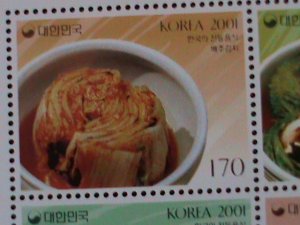 ​KOREA-2001- SC#2056-KOREAN FOOD 1ST SERIES-MNH BLOCK VERY FINE-HARD TO FIND