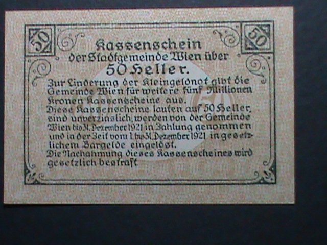 GERMANY-1921 NOTGELD- 100 YEARS OLD ANTIQUE MONEY # 75 MINT-VF-HARD TO FIND