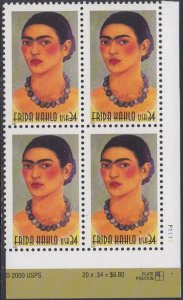 3509 Frida Kahlo Plate Block MNH