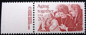 US #2011 MNH Single, Aging Together, SCV $.40 L10 