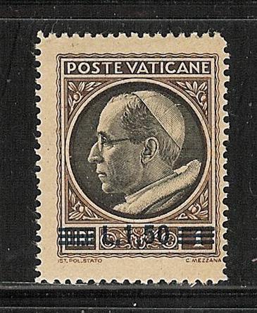 Vatican Scott  105 Mint - 1946 Pope Pius XII Issue