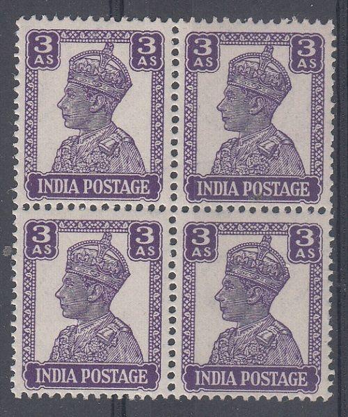 India Scott 174 Mint NH block (Catalog Value $40.00)