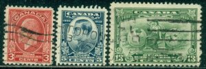 CANADA SCOTT #'s 192-194 SET, USED, FINE, GREAT PRICE!