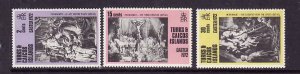 Turks & Caicos-Sc#250-2-unused NH set-Easter-Rembrandt-Paintings-1972-