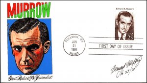 Scott 2812 29 Cents Murrow Bernard Goldberg Hand Painted FDC 27 Of 50