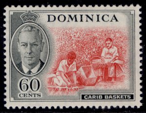 DOMINICA GVI SG132c, 60c carmine & black, LH MINT. Cat £800. WMK JA for CA