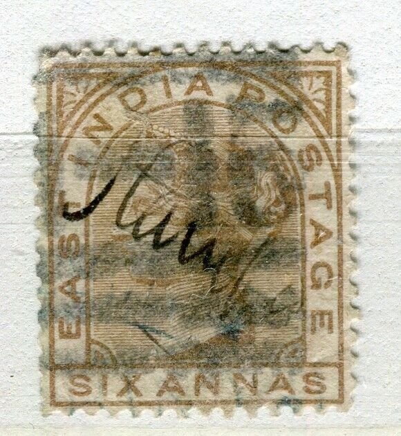 INDIA; 1880s classic QV issue fine used + Fiscal cancel 6a. value