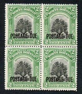 North Borneo SGD52 2c D2 overprint Perf 14 (2 x U/M) Cat 48++++ pounds