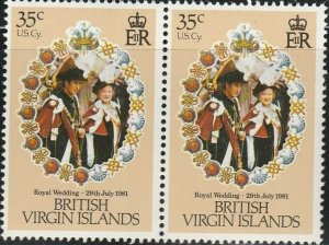 British Virgin Islands, #407 Unused Pair From 1981