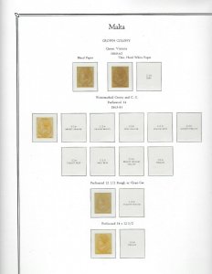 MALTA- PALO ALBUM 37 HINGELESS PAGES (1860-1970) -GIBBONS LAYOUT 