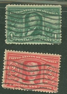 United States #323-4 Used Multiple