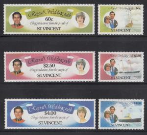 St Vincent Scott #627-632 MNH