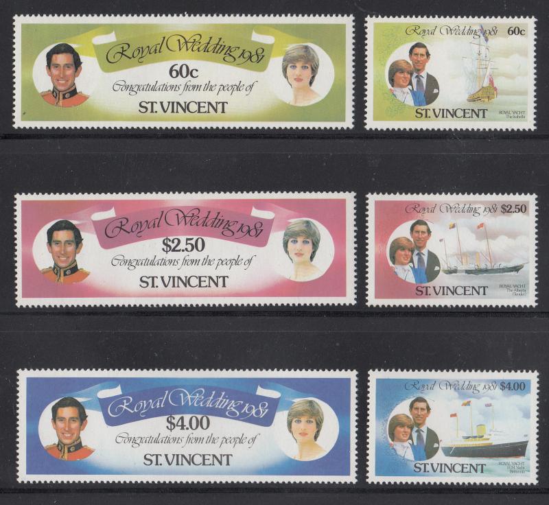 St Vincent Scott #627-632 MNH