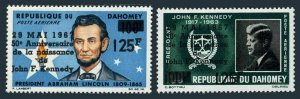 Dahomey C55-C56,MNH.Michel 313-314. Abraham Lincoln,John F.Kennedy.overprinted.
