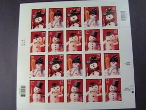 U.S.# 3676-3679(3679a)-MINT/NH--PANE OF 20------CHRISTMAS-----2002