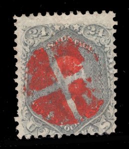 MOMEN: US STAMPS #78 RED CORK CANCEL USED LOT #81326*