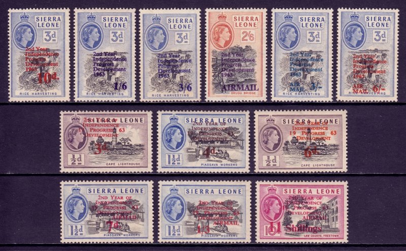 Sierra Leone - Scott #242-247, C1//C6 - MNH - Toning - SCV $8.75