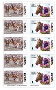 Finland 2024 100 years of Royal trots Horses sheetlet / booklet MNH