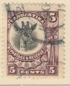 British Colonies TANGANYIKA 1922-24 5c Used A6P36F37