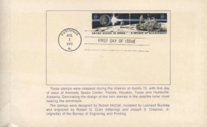 US 1434-5 (fdc in folder) 8¢ Apollo XV (1971)