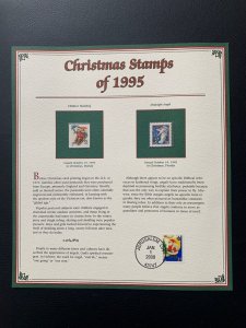 Christmas Stamps of the United States 1995 Collector Panel PCS Uncanceled