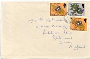 FALKLAND ISLANDS Commercial Air Mail Cover AGRICULTURE FARMING Surrey 1984 SS190