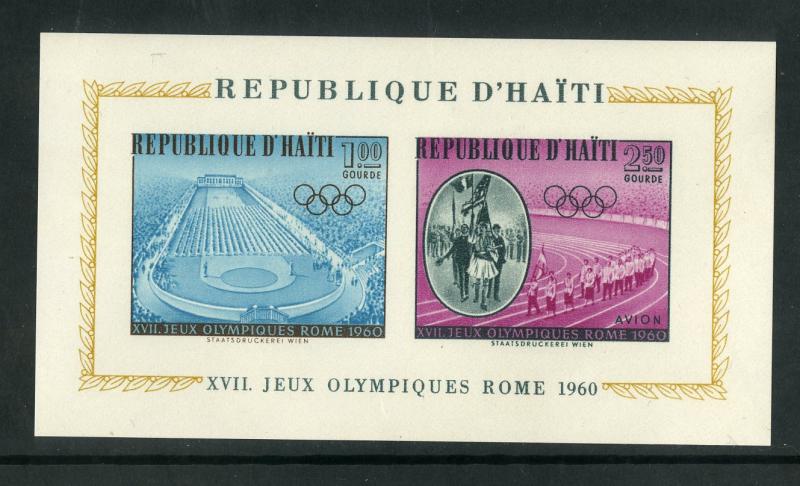 HAITI C165a MNH S/S SCV $5.50 BIN $3.25 OLYMPICS