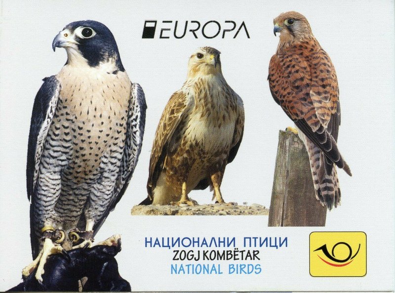 North Macedonia 2019 MNH Birds Falcons Europa 4v M/S Booklet Birds on Stamps