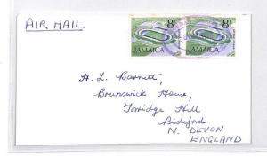 Jamaica Devon Great Britain Airmail Cover {samwells}PTS 1973 BQ183