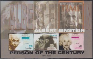 LESOTHO Sc# 1379a-c MNH SOUVENIR SHEET of 3, ALBERT EINSTEIN