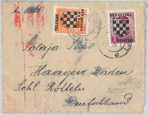 75067 - CROATIA - POSTAL HISTORY: Overprinted stamps on COVER from LJUBIJA WWII