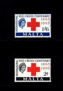 MALTA - 1963 - QE II - RED CROSS - CENTENARY - MINT - MNH - SET!