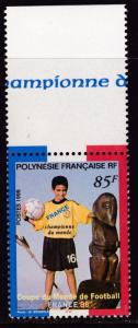 French Polynesia 1998 France'98 World Cup Soccer Issue Overprinted VF/NH