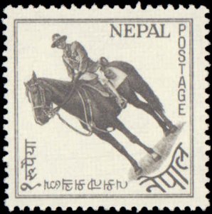 Nepal #137-140, Complete Set(4), 1962, Royalty, Horses, Never Hinged