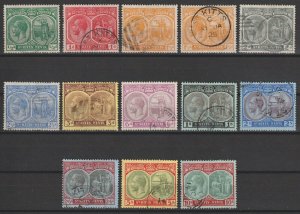 ST KITTS & NEVIS 1920/22 SG 24/34 USED Cat £245