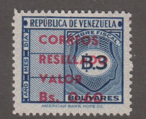 Venezuela 883 Revenue Stamps O/P 1965