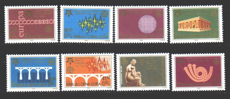 Yugoslavia. 2005. 3257-64. 50 years, Europe CEPT. MNH.