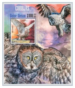 GUINEA BISSAU - 2013 - Owls - Perf Souv Sheet - Mint Never Hinged