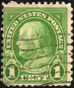 1927, US 1c, Benjamin Franklin, Used, Sc 632