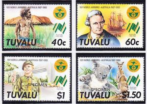 Tuvalu 1987 World Scout Jamboree Specimens MNH