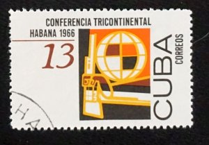 CUBA Sc# 1072 ASIAN AFRICAN S.AMERICAN SUMMIT diplomacy 13c  1966 used cto