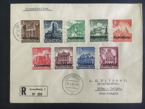 1941 Luxembourg to Bohm Germany First Day Cover FDC Complete Set NB1-9