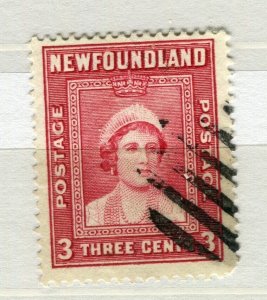 CANADA; NEWFOUNDLAND 1938 early GVI Portrait issue fine used 3c.