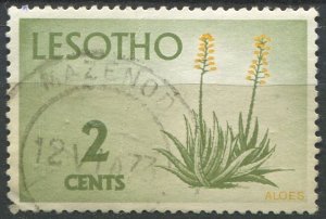 Lesotho Sc#93 Used, 2c yelllow brn & yel, Definitives 1971 (1971)